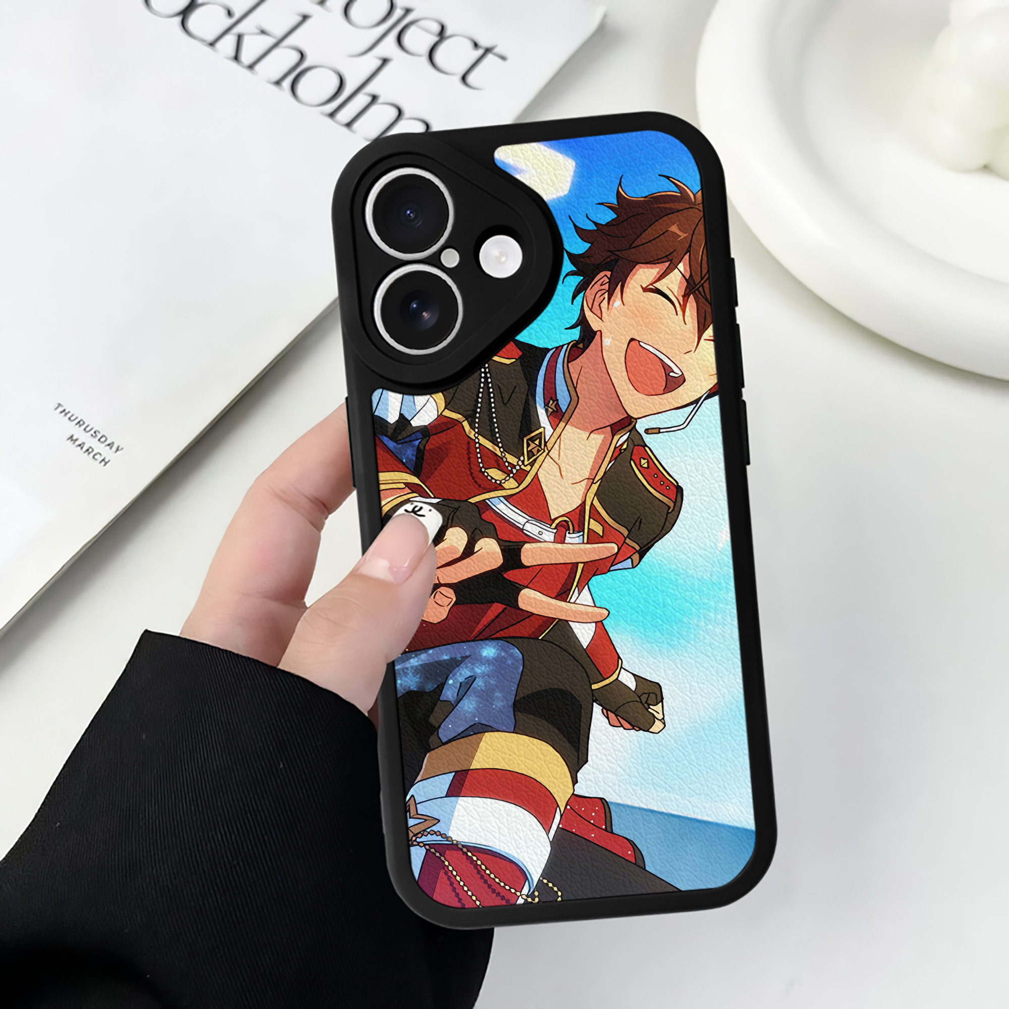 （画像用） あんさんぶるスターズ! Ensemble Stars 【iPhone 16シリーズ対応】シリコンスマホケース（レザー調） 材質：シリコン
